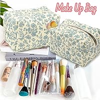 CHAMAIR 3 stuks coquette make-up tas - gewatteerde cosmetische tas grote make-up tas set esthetische bloemen toilettas katoen reizen huidverzorging tas voor vrouwen dames meisjes, Stijl B4, Make-Up CHAMAIR 3 stuks coquette make-up tas - gewatteerde cosmetische tas grote make-up tas set esthetische bloemen toilettas katoen reizen huidverzorging tas voor vrouwen dames meisjes, Stijl B4, Make-Up