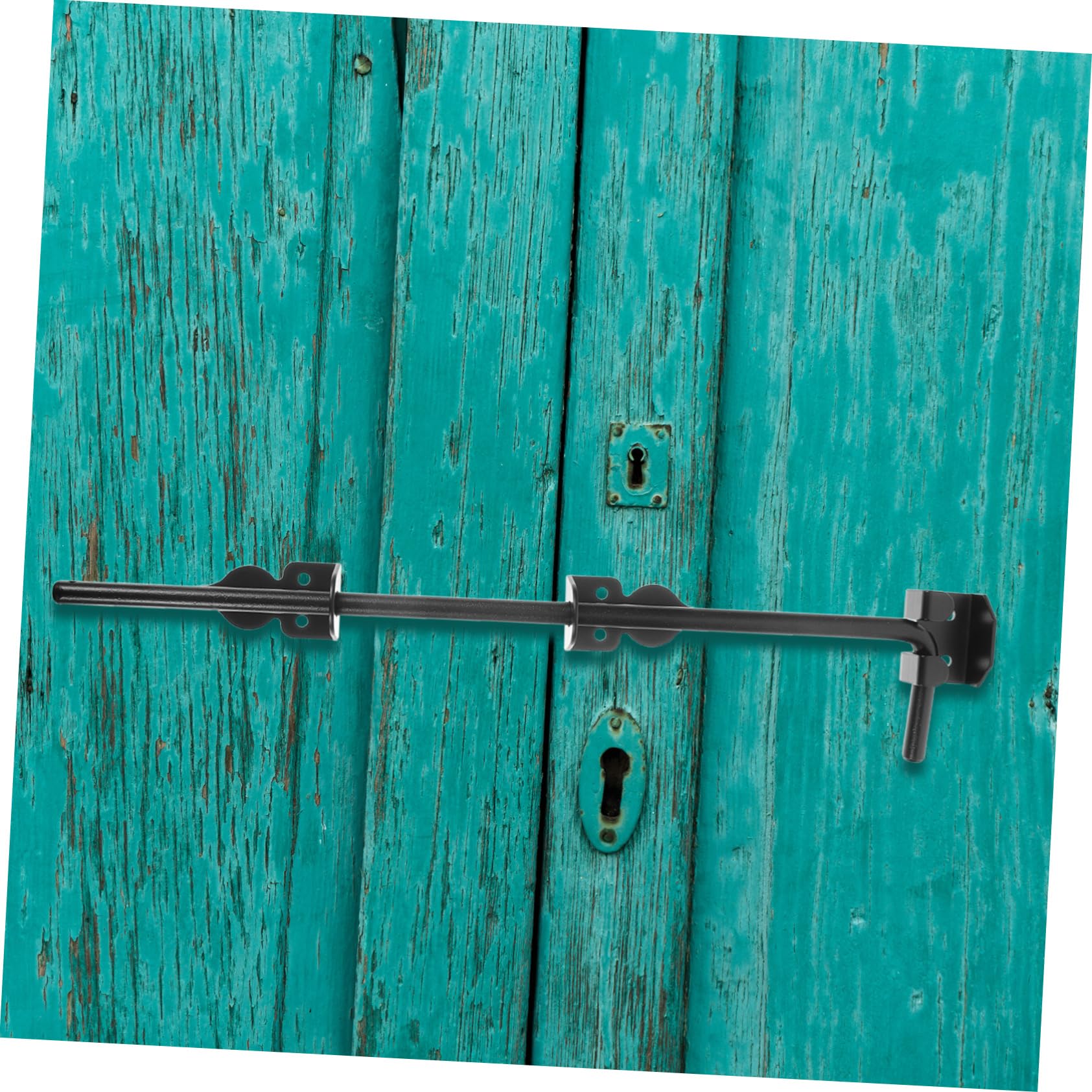 Pestillo de Puerta de Hierro Negro para Grandes Puertas y Portones