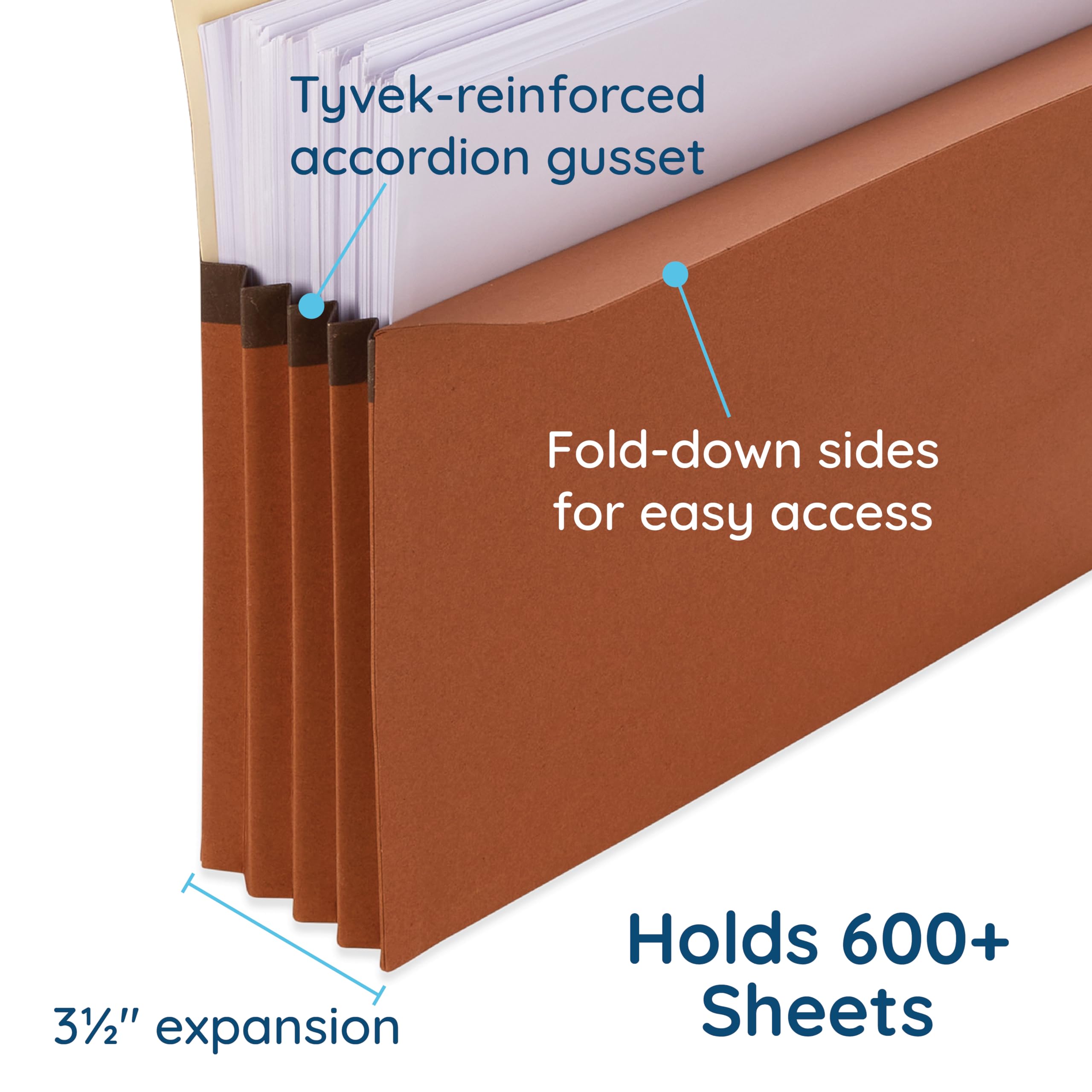 Amazon.com : Blue Summit 10 Redwell Folders Letter Size, Brown