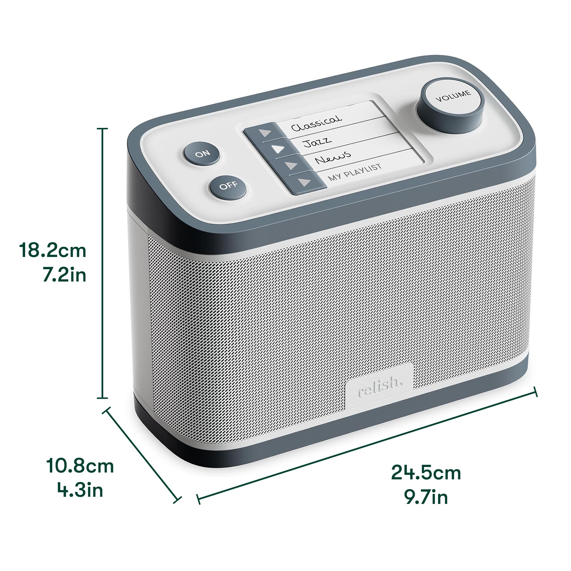 Radio Dab/FM et Lecteur de Musique Portable Simple pour Les Personnes âgées, Les Personnes souffrant de démence et d'Alzheimer ou malvoyantes - Grands Boutons, Design Simple, Facile à Utiliser