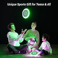 Vista 7 de TOSY Flying Disc - 108 RGB Multicolor or 36 Monocolor LEDs, Super Bright, Smart Modes, Easter Basket Stuffers Gift, Camping Toy for Kid/Teen/Adult