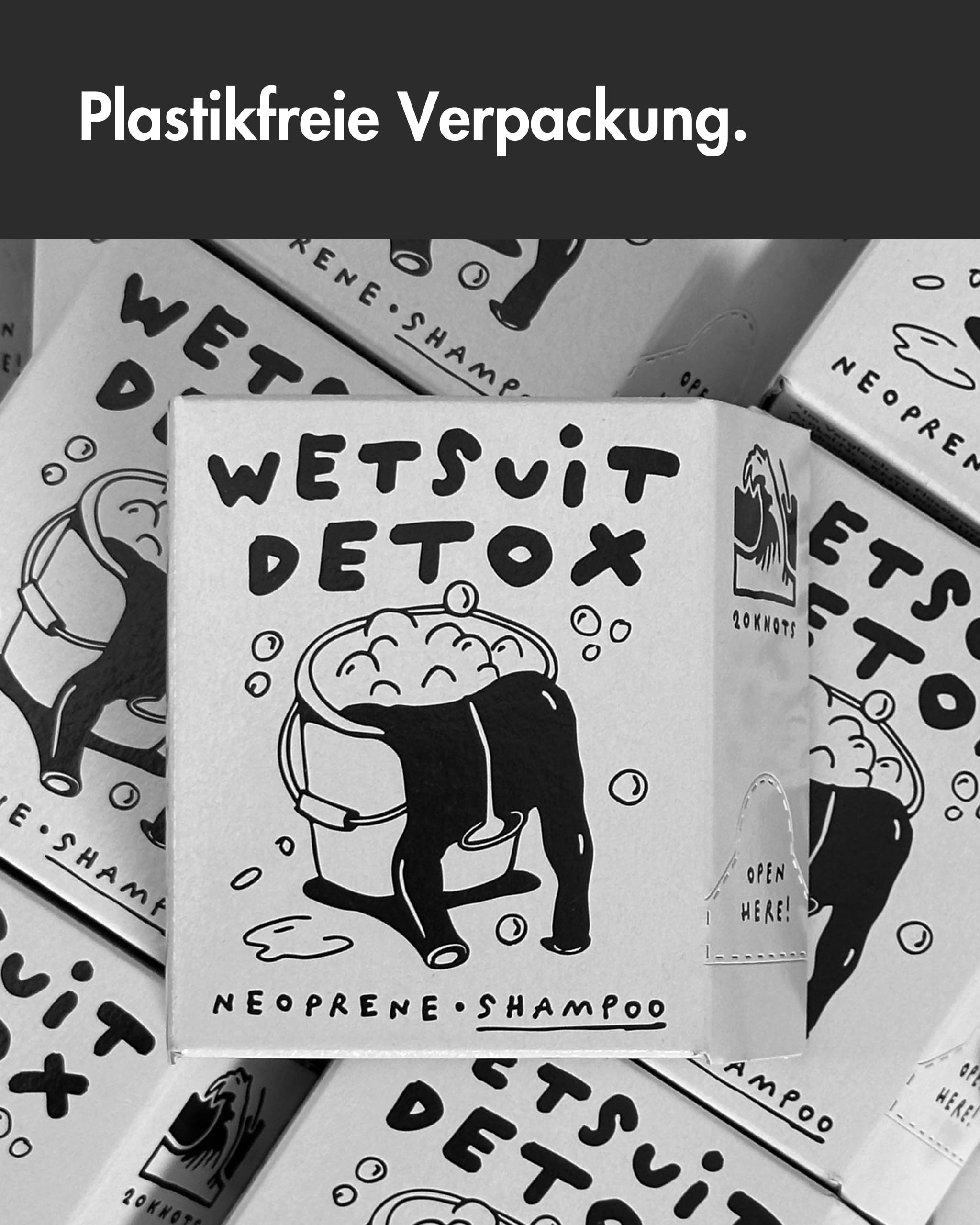 Wetsuit Detox – Neopren Waschmittel Pulver Sticks, 12 Wäschen, Plastikfrei | Pulver statt Flüssig, entfernt Gerüche an der Ursache, ohne Duftstoffe & Enzyme, produziert in Deutschland