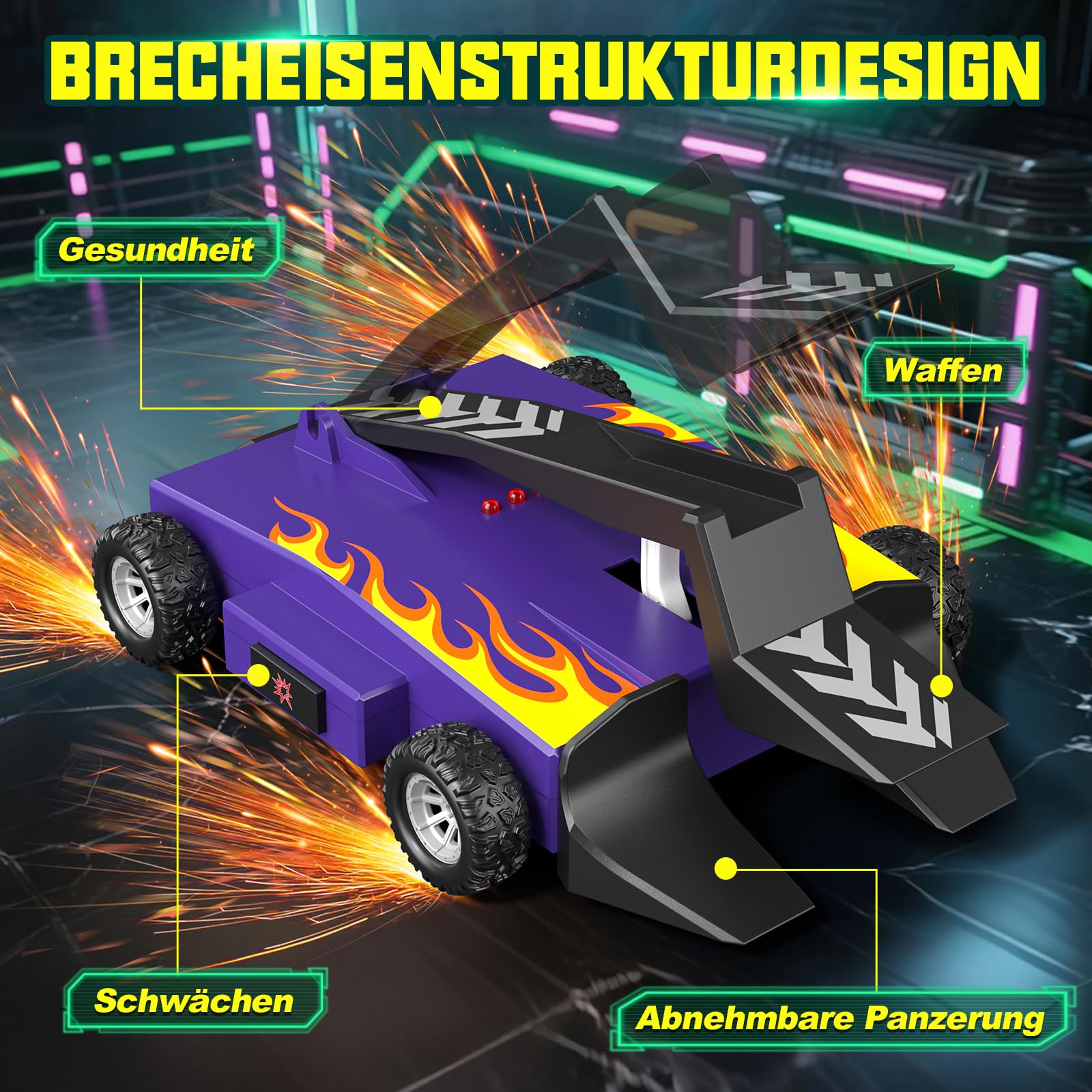 Ferngesteuertes Battle Roboter, RC Fighting Roboter Spielzeug für Kinder, RC Auto mit 360° Drehung & Waffen, Interaktives Ferngesteuertes Spielzeug Geschenke für Jungen ab 5 6 7 8 9 10 11 12 Jahren