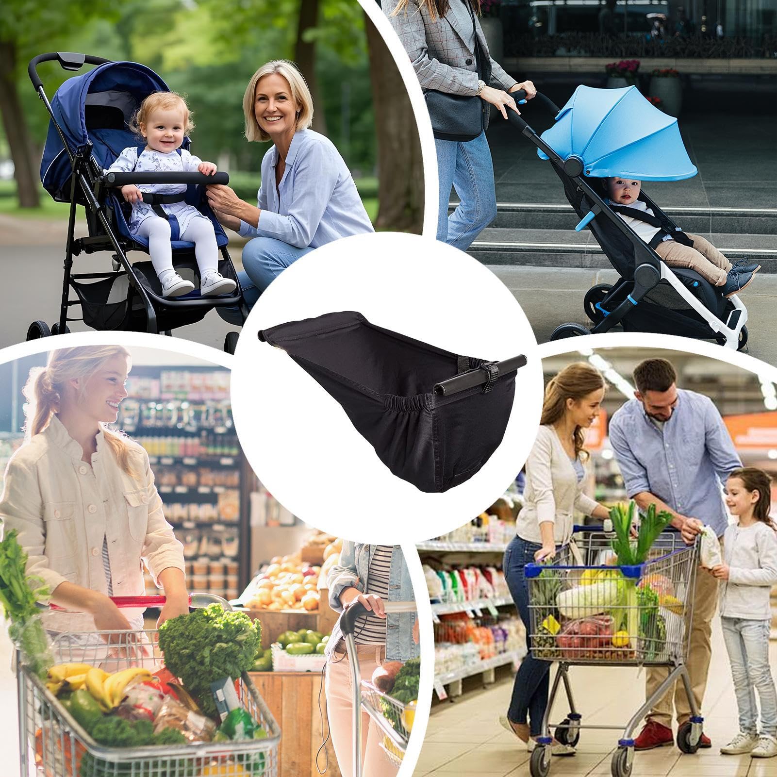 Hängematte für Kinderwagen, 60 x 30 x 0,5 cm, langlebiger, waschbarer Sitz, robuster Sitz, verstellbare Polyestermatte