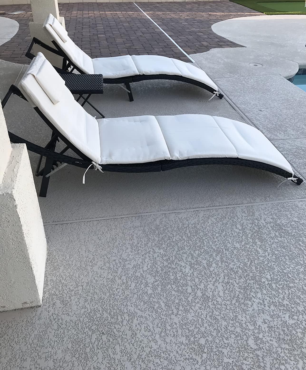 31/mo Finance Devoko Patio Chaise Lounge Sets Outdoor Rattan