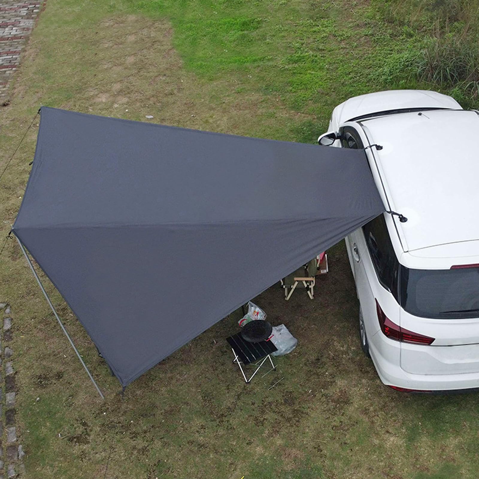 Universal Auto Markise, Sonnenschutz Auto Seitenmarkise Camping Markise für Auto, SUV, LKW, Wohnmobilen, 380 X 280 cm