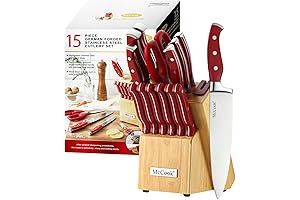 McCook® Red Kitchen Knife Set: Elevate Your Culinary Skills