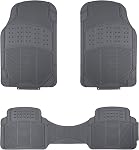 Amazon Basics Lourds PVC Tapis de voiture en caoutchouc faux Universal Deluxe, tout temps 95% Automobile SUV Camions Sedans, 4-Piece Noir massif