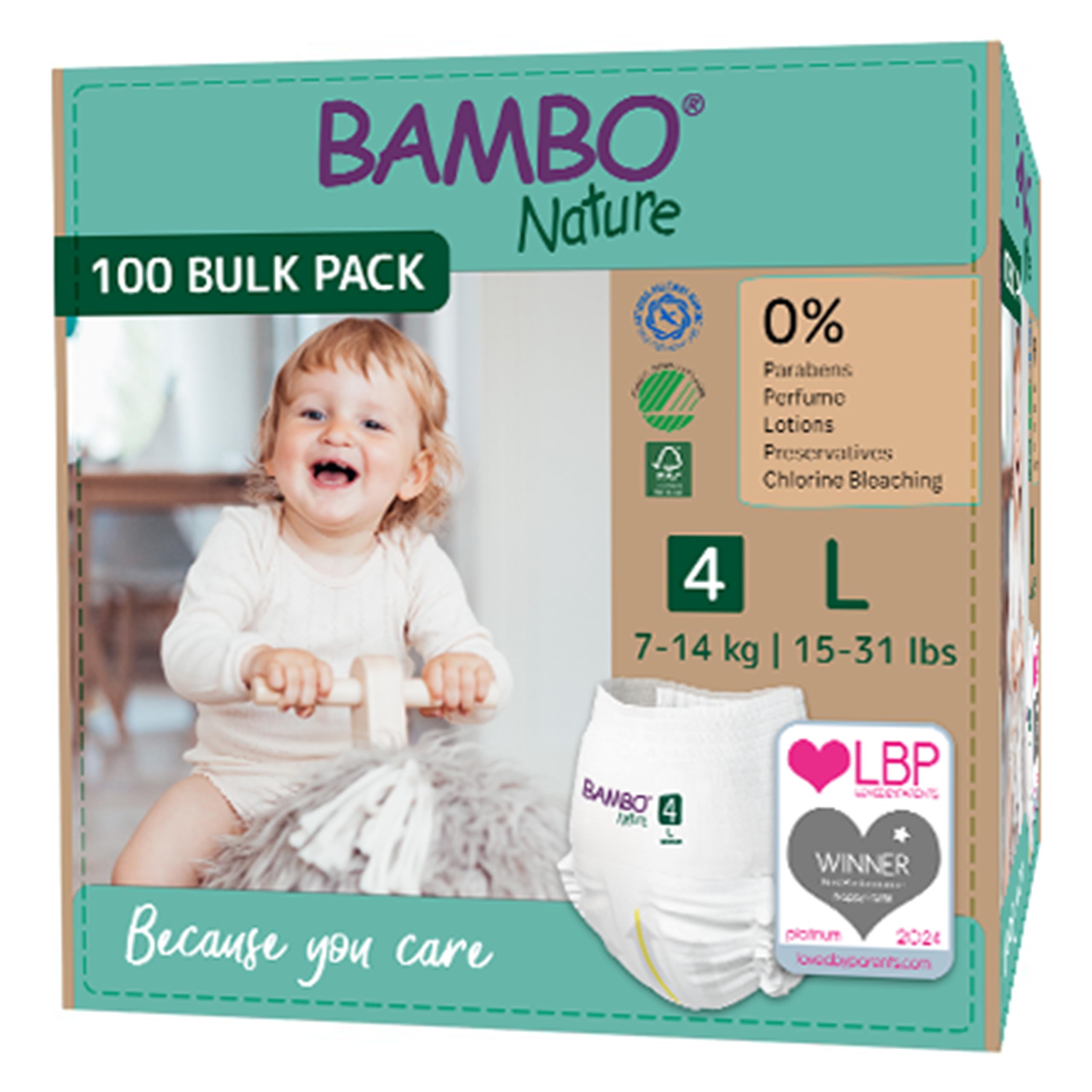 Bambo Nature Lot de 100 culottes d'apprentissage de la propreté