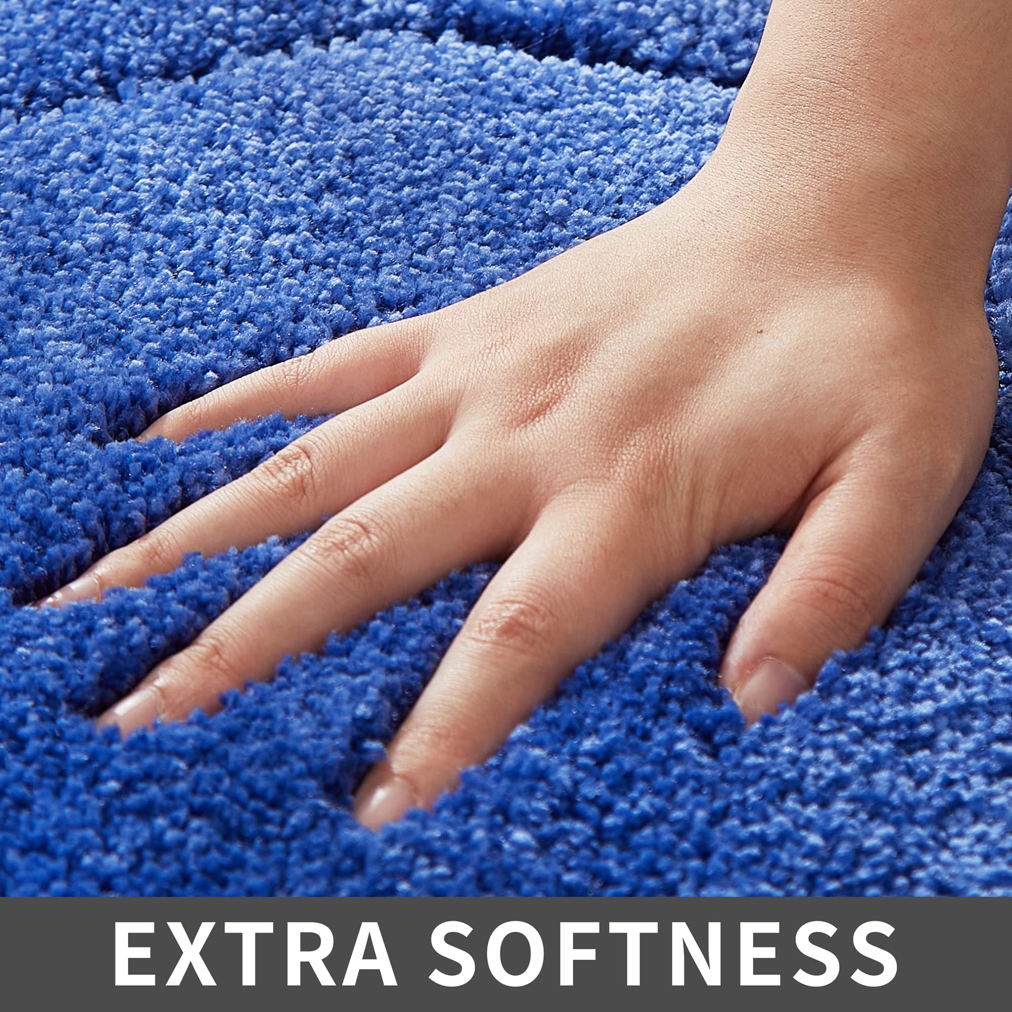 COSY HOMEER Tapis de bain antidérapant extra épais absorbant en peluche lavable