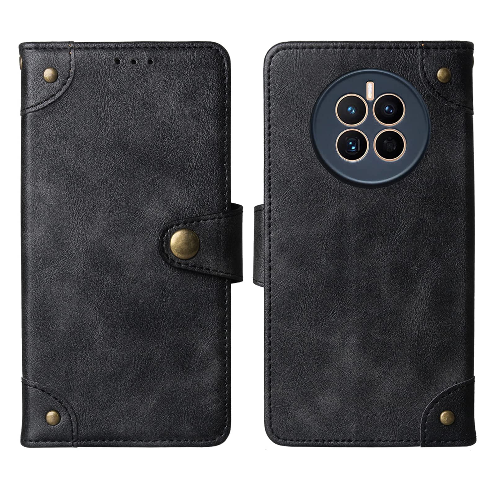 For Huawei Mate 50 Pro RS 50E NEW LUXURY GENUINE LEATHER FLIP SMART CASE COVER e