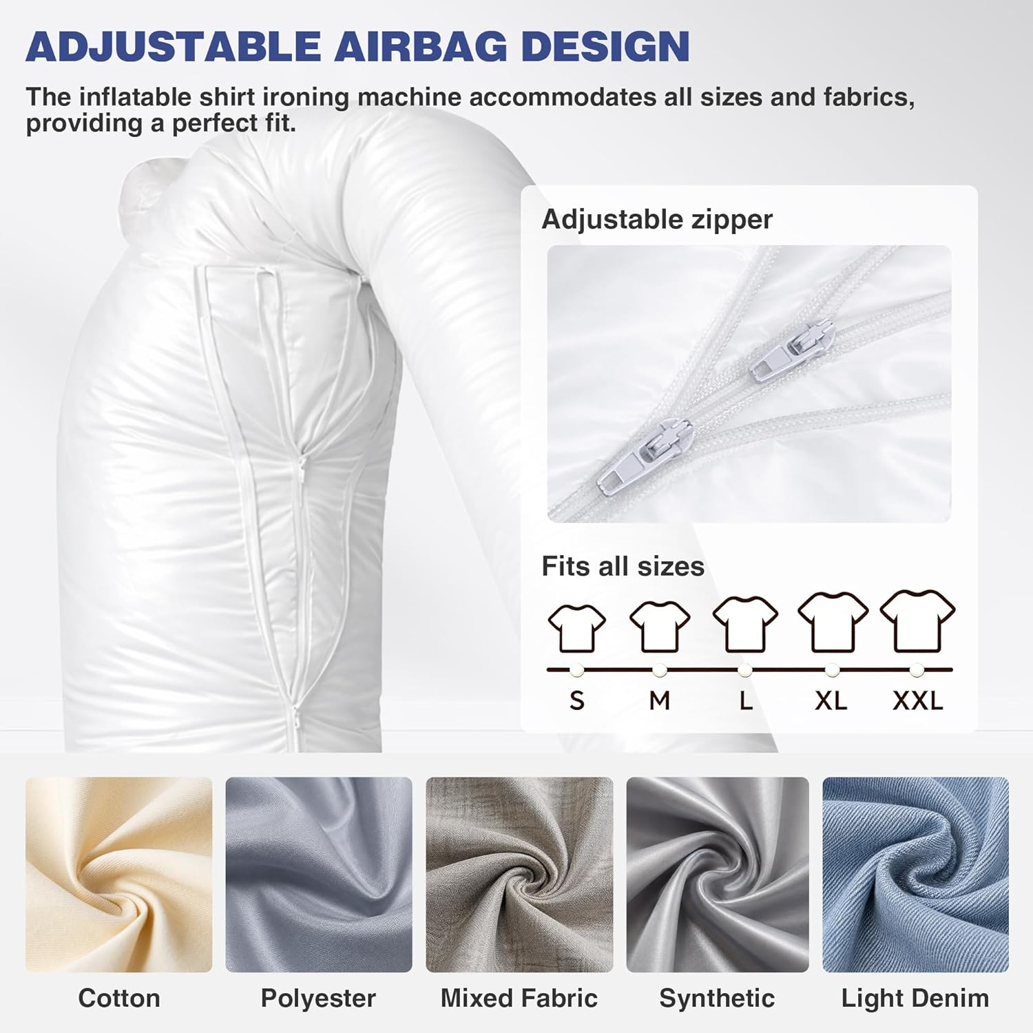 Airoflux Automatic Ironing Machine, Portable Hands-Free Wrinkle Remover with Remote Control for Shirts & Pants, Gentle on All Fabrics, Ironing Machine Perfect for Apartments, Business Travel
