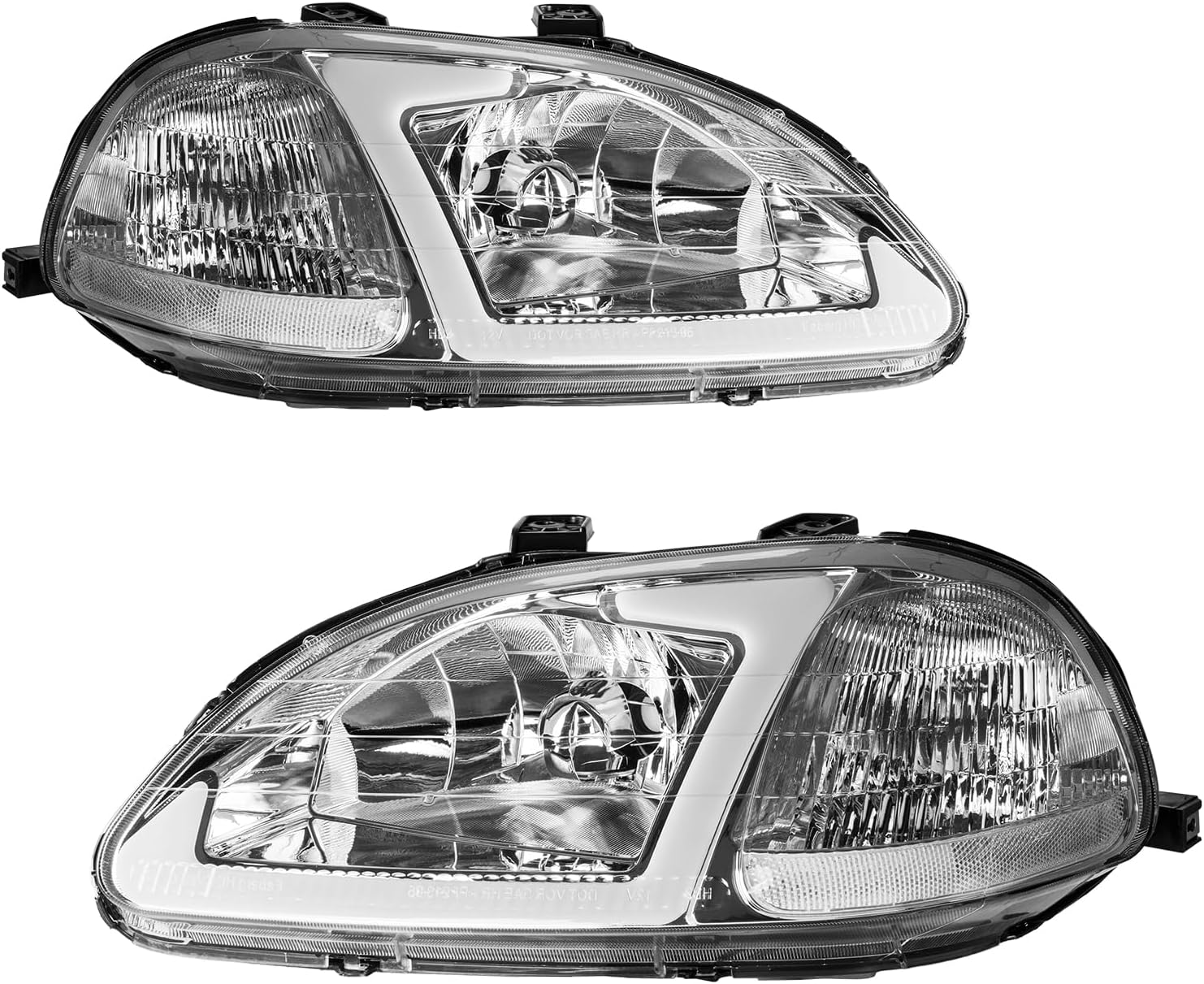 KAX LED Headlights Assembly Fit for 1996 1997 1998 Civic CX