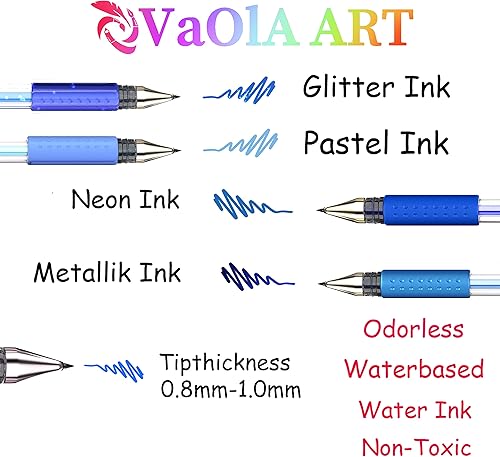 Miniatura 7 de Bolígrafos de colores 30 bolígrafos de gel con purpurina para niños bolígrafos coloridos para espirografía Deluxe