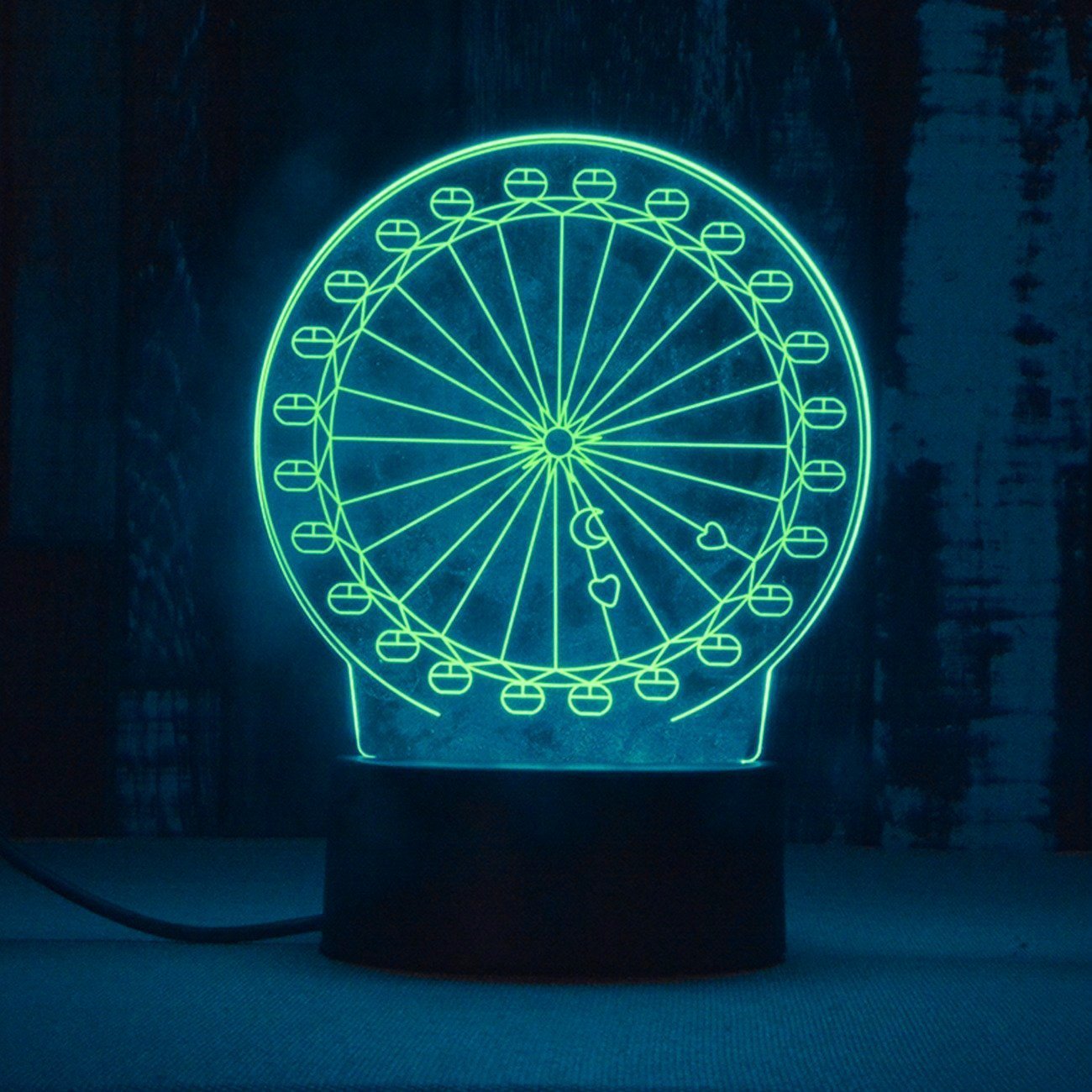 Juguetes Cumpleaños Infantiles Creativo 3D Jabalí Luz Nocturna Ilusión Optica Lámpara 7 Colores Cambiantes Touch Switch USB Power Juguetes Decoración Navidad Cumpleaños Regalo Real Zaragoza Regalos