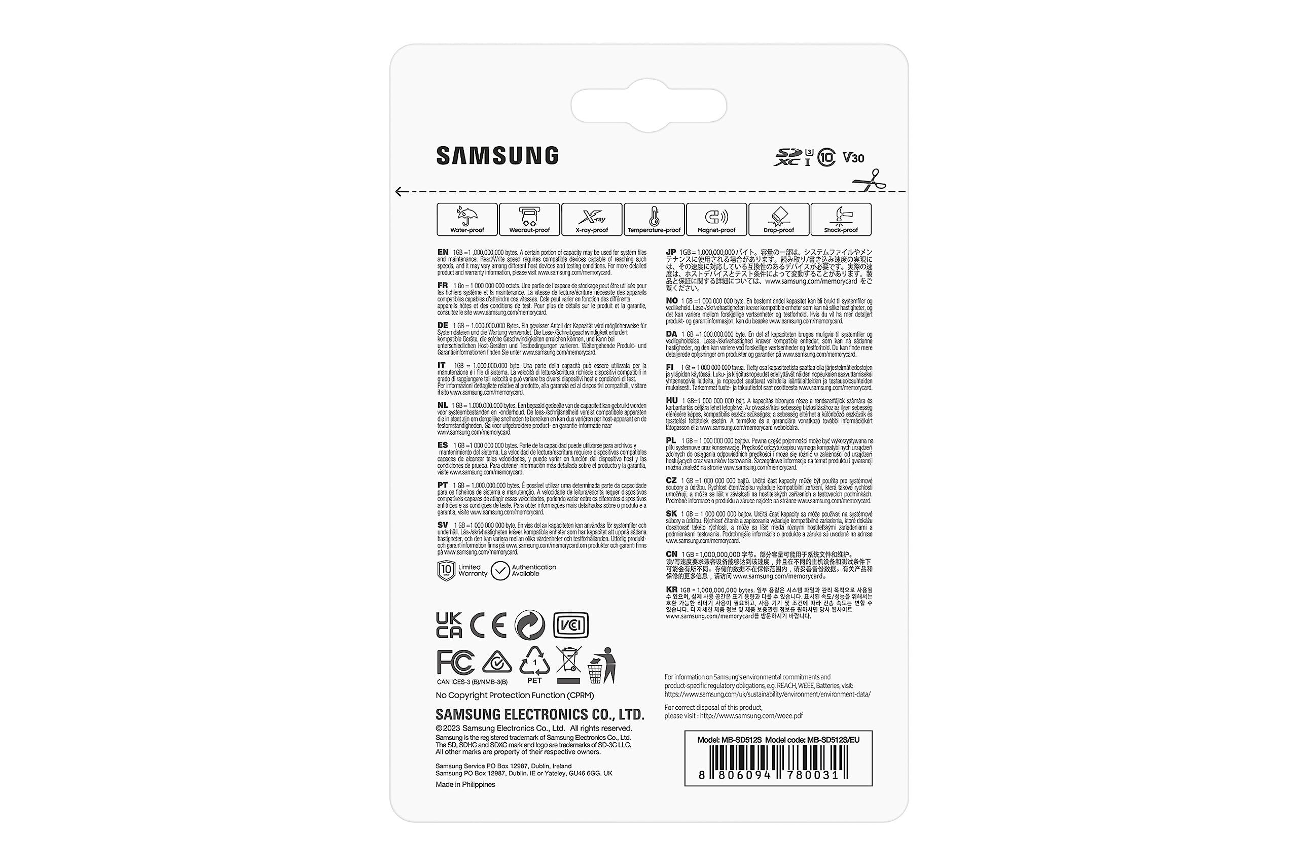 Samsung Memorie PRO Plus Scheda SD per Fotografia da 512 GB, UHS-I U3, Fino a 180 MB/s (MB-SD512S/EU)