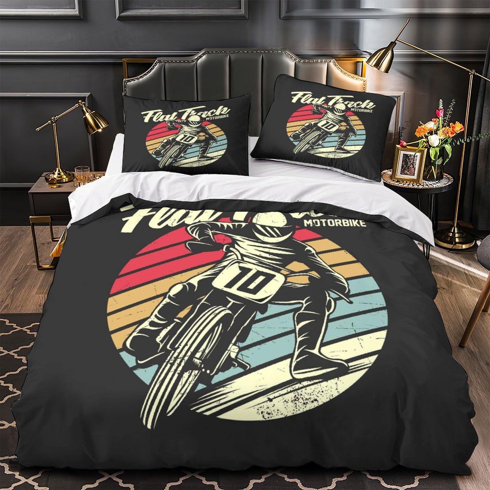 Parure de lit motocross douce pour en finir avec les couettes qui glissent du lit