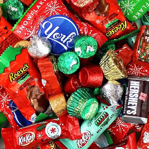 Miniatura 5 de Mezcla de chocolate navideño a granel, 8 libras de dulces navideños envueltos individualmente, caramelo de chocolate de Navidad en miniatura,