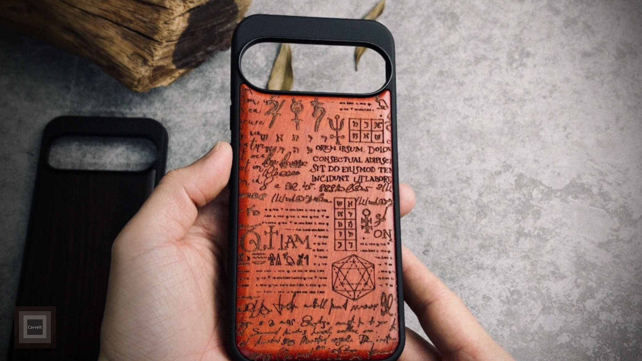 Carveit Custodia Per Google Pixel 9 Pro XL Cover Legno Avec Magnetico