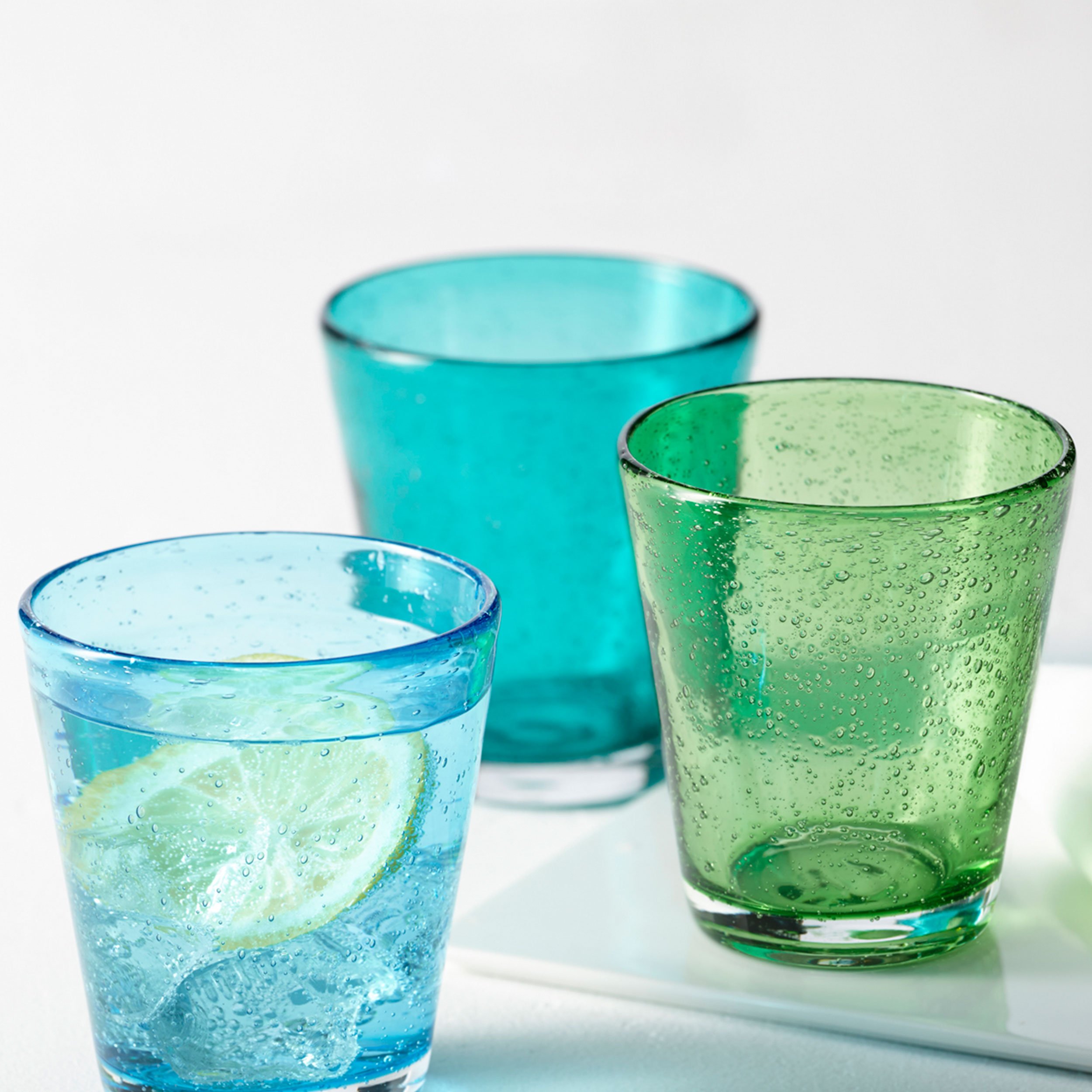 Leonardo Burano Lot De 6 Verres à Eau Turquoise 330 Ml - Verres à Main Passe Lave-Vaisselle
