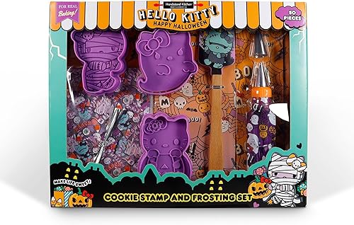 Miniatura 2 de Sanrio Hello Kitty - Juego de sellos y glaseado para galletas de Halloween (50 piezas)