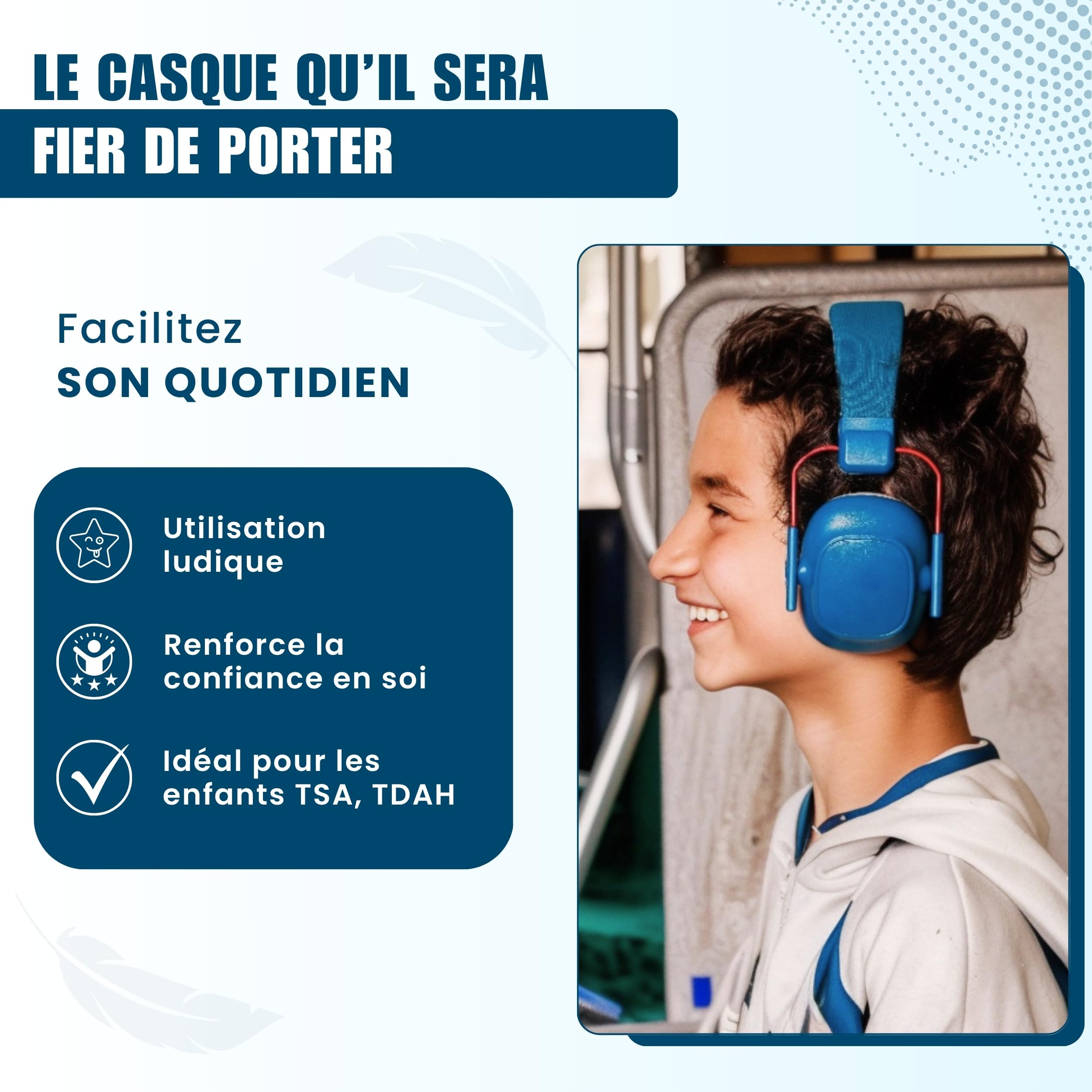 Casque anti-bruit enfant TDAH/Autiste : Meilleure concentration à l'école et des devoirs maison sereins. Protège jusqu'à 16 ans dans les environnements bruyants.