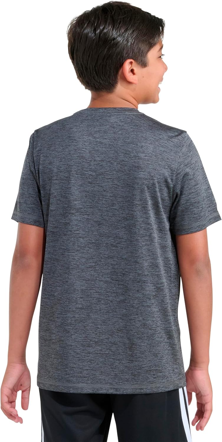 adidas Boys' Short Sleeve Moisture-Wicking Athletic T-Shirt BoS Logo Tee