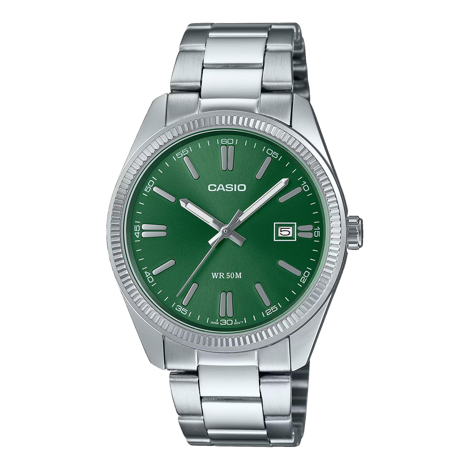 Price History of Casio Enticer Men Analog Green Dial Men MTP