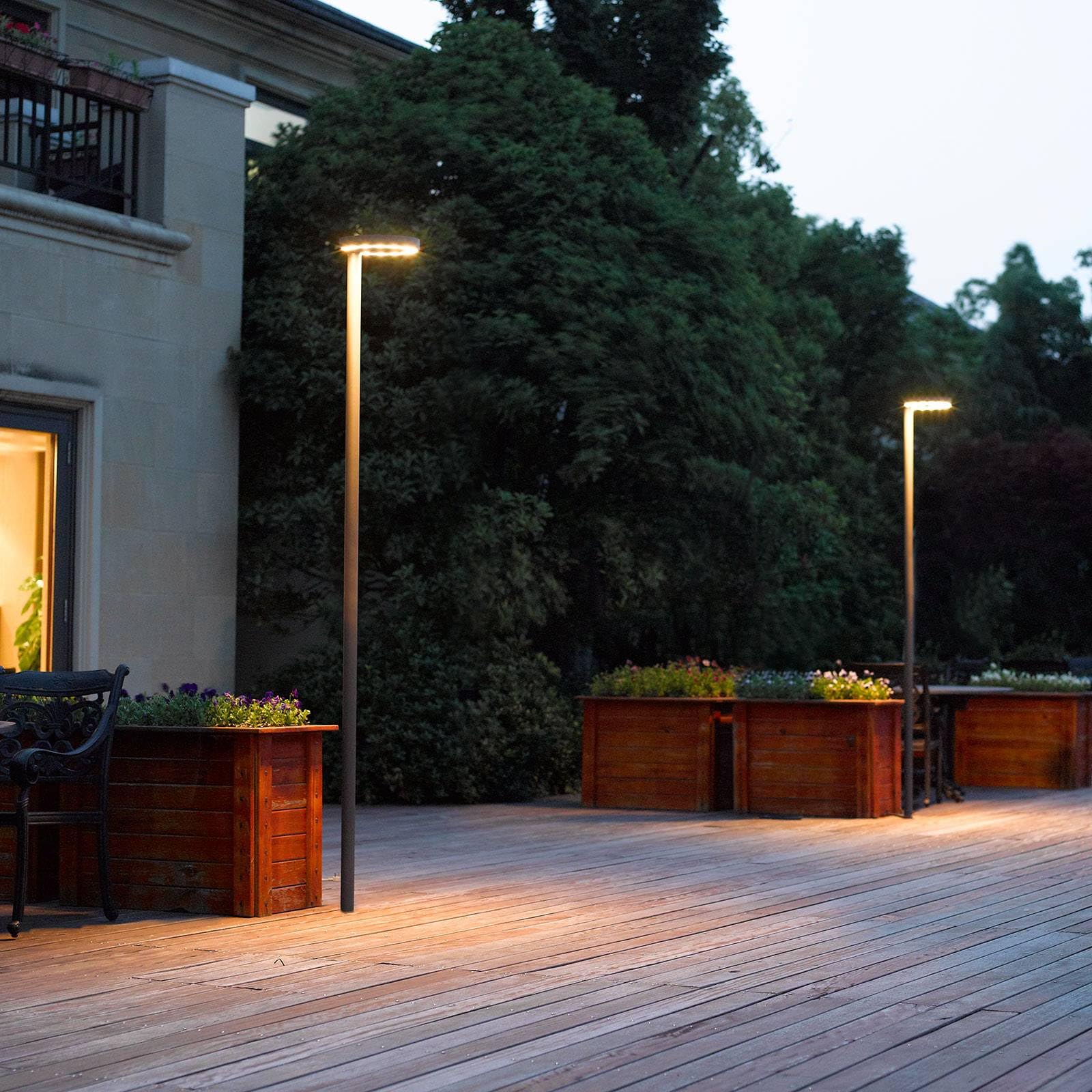 Lucande Lampione Da Giardino Esterno, Moderno Per Cancello Sentiero Vialetto Ingresso Piantana Lanterna Illuminazione di Design 240 cm 790lm IP54