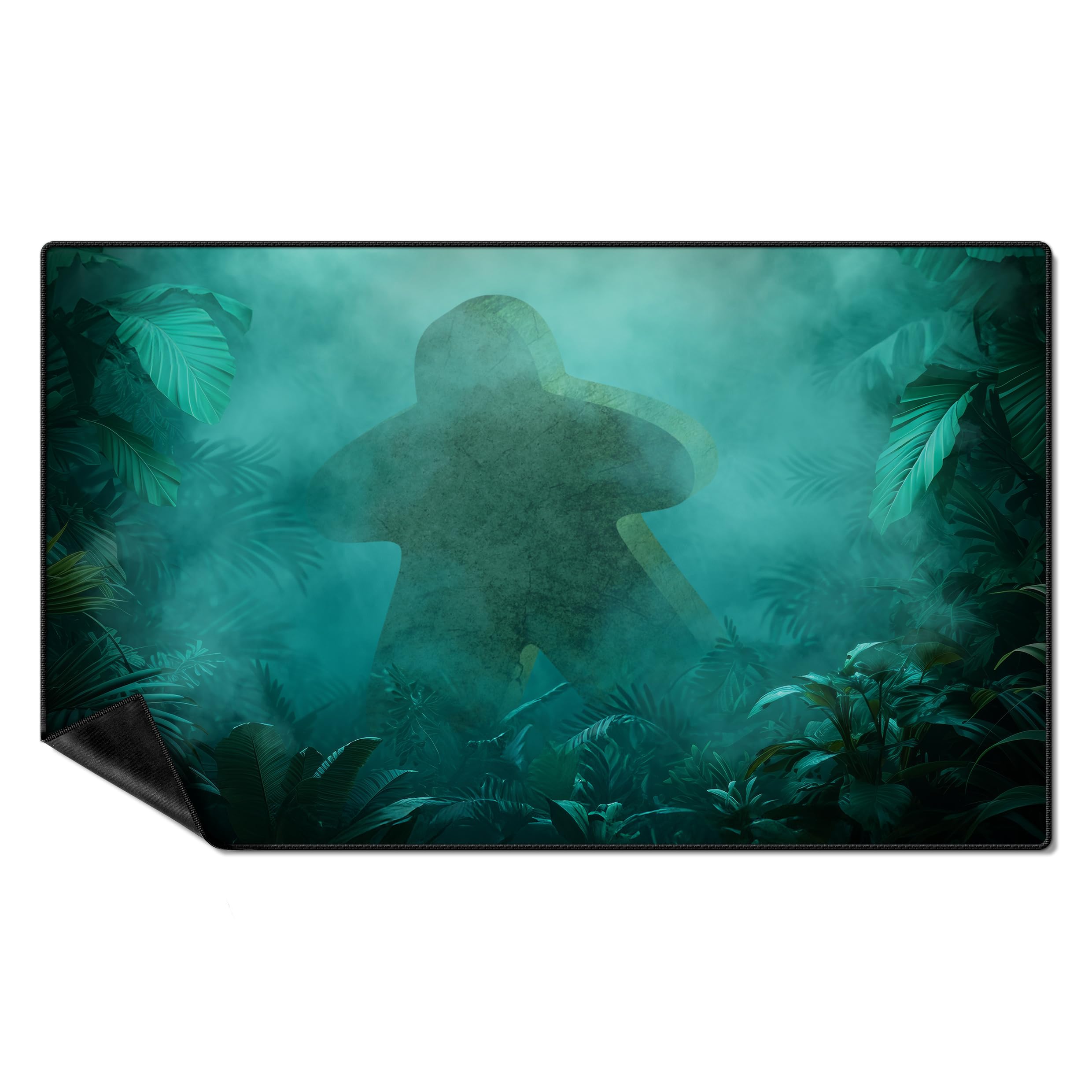 WOGAMAT Tapis Forest MEEPLE (Taille 2 60X100 CM) - pour Jeux de société et Jeux de Cartes - qualité Premium
