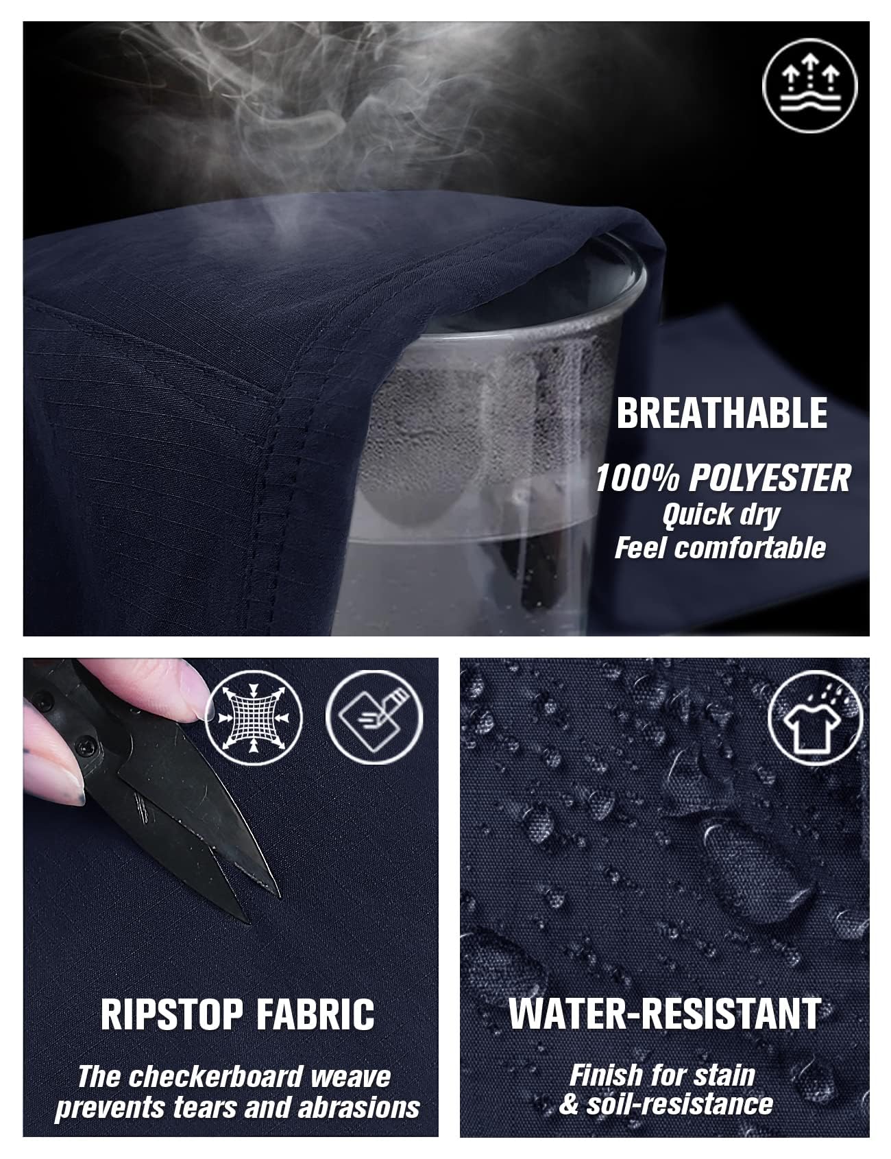 GymBrave Pantalon de randonnée Hommes Cargo Extensible léger Tactique avec 9 Poches Pantalon de Travail