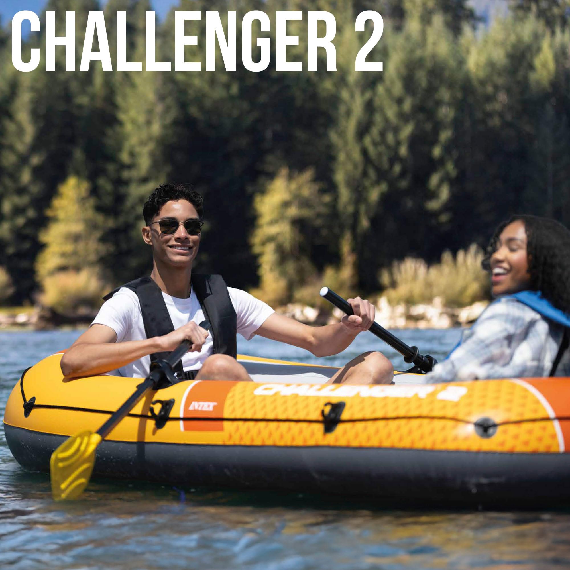 Intex Challenger 2 - Barco Hinchable, 236 x 114 x 41 cm