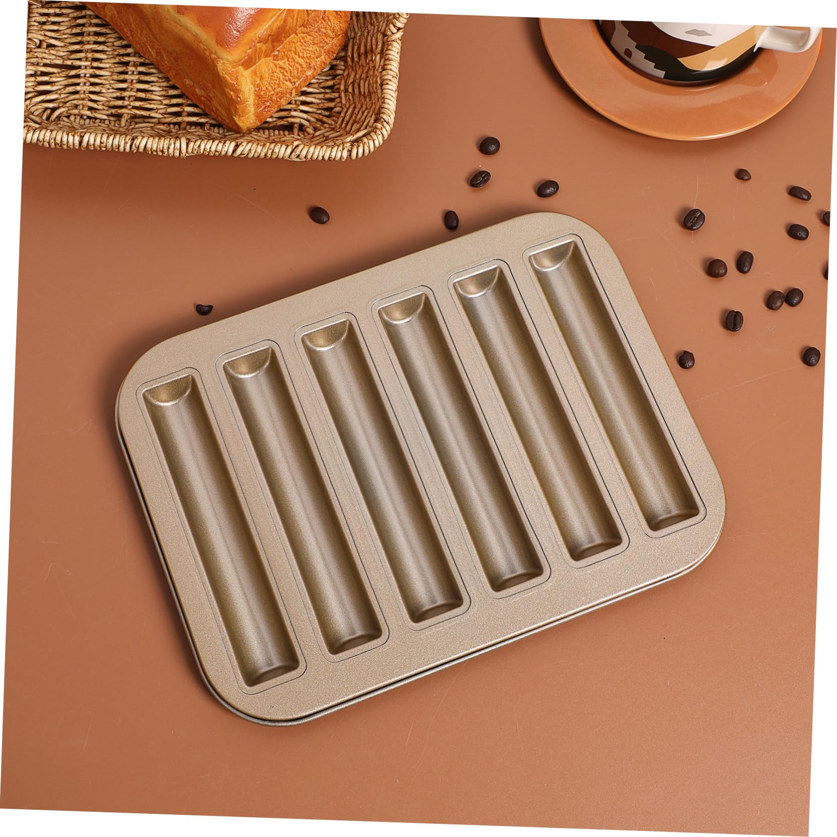 STOBAZA 3 Piezas Molde para Hornear de Metal Antiadherente Molde de Cavidades para Bizcochos y Galletas Herramienta de Repostería para Horno Fácil de Limpiar para Pan y Postres Caseros