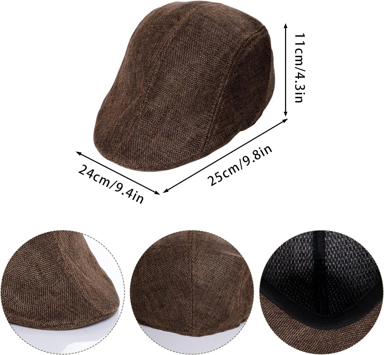 Sucrain 8PCS 1920s Old Man Costume Set Grandpa Accessories with Hat - Image 3