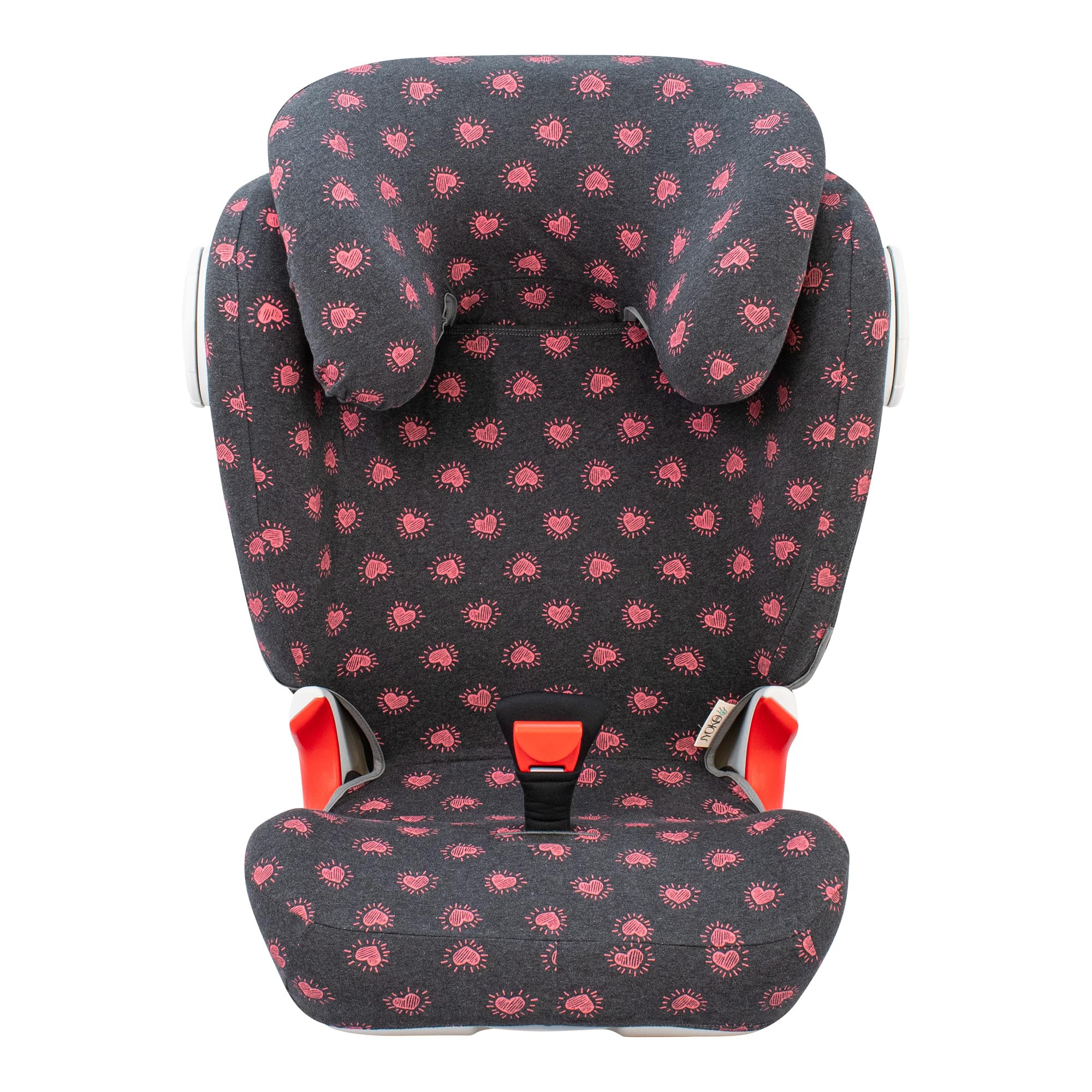 JYOKO KIDS Funda Compatible con Romer Kidfix II XP SICT kidfix2 S, Kidfix Z - Line (CON OJAL, FLUOR HEART)