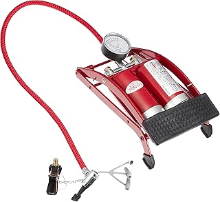 メルテック 車用 空気入れ フットポンプ 足踏み式ツインシリンダー Meltec F-58