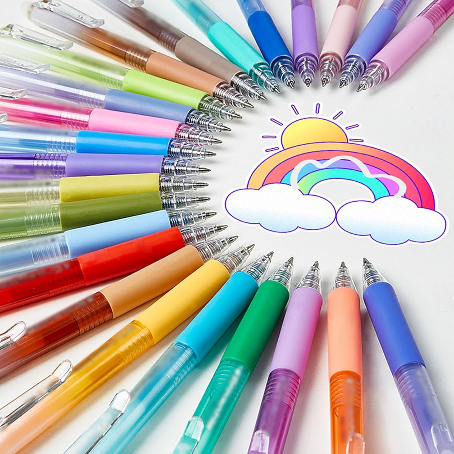 36 Colors Erasable Gel Pens, 2025 Upgraded Retractable Colored Pen with Fine 0.7mm Tip, Multi Color Nurse pens, Erasable Pens Multicolor for Office, School Supplies (36 colors)