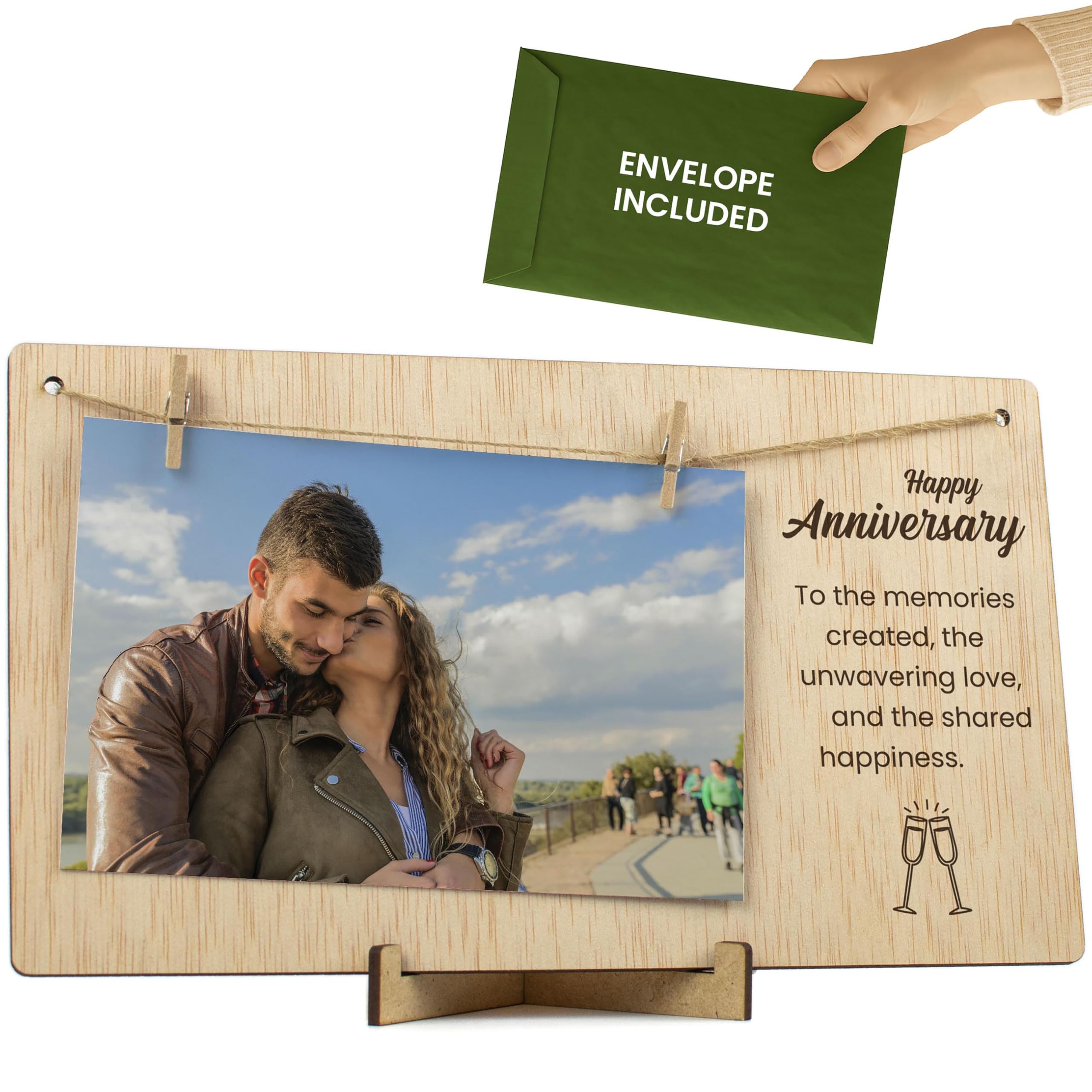 CONTRAXT Marco de Fotos Mama Dia de la Madre. Colgar fotos con pinzas madera natural ideas regalos detalles para mama postal madre primeriza wonderful original (Madre ES) — view 26