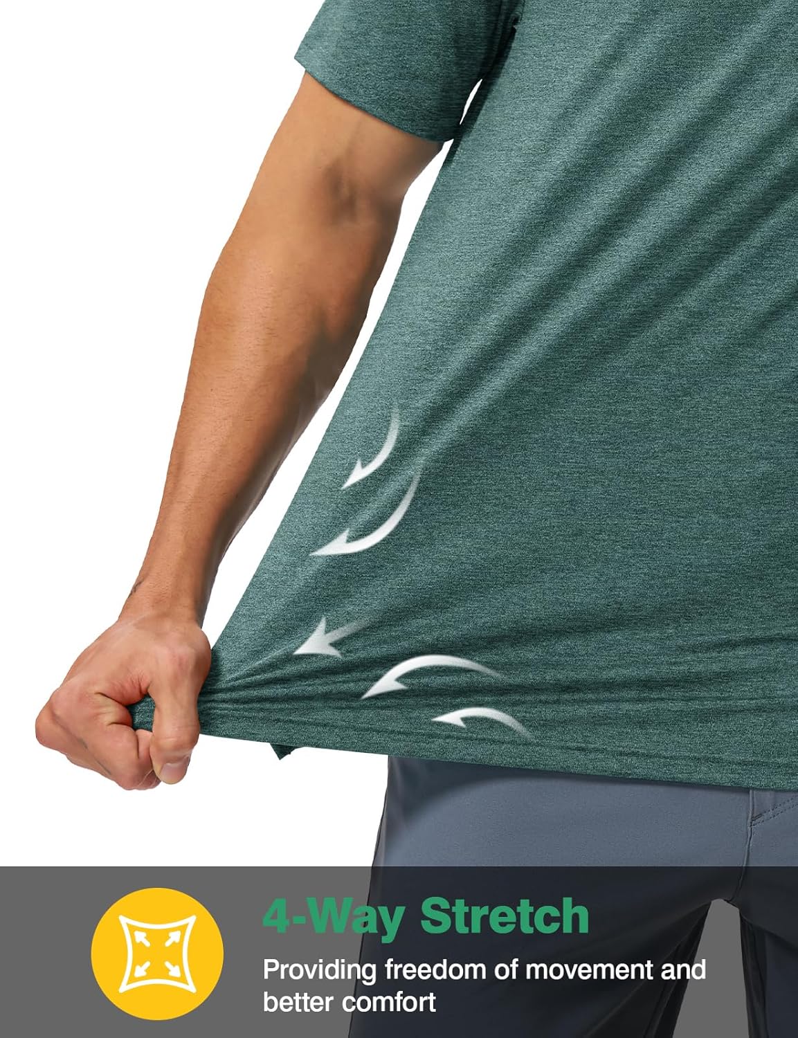 Rdruko Men's Golf Shirts Short Sleeve Moisture Wicking Quick Dry Stretch Collared Polo Shirt for Casual Business - Image 5