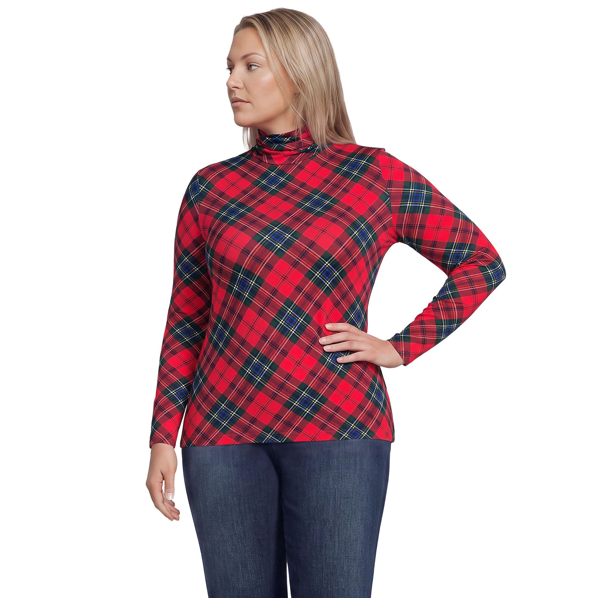 Lands' End Women's Jersey Knit Turtleneck