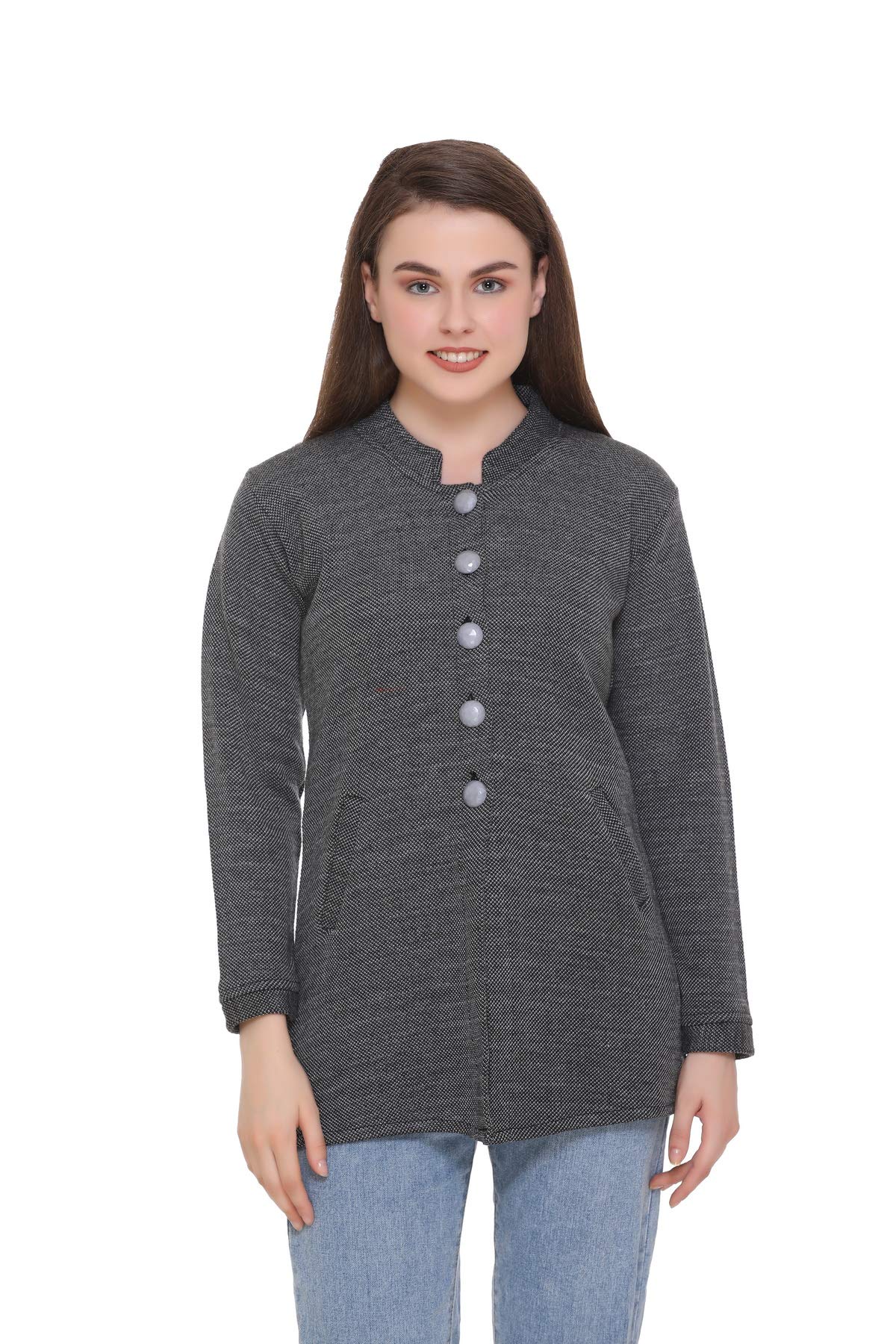 ewools ASDF Women Winter wear Woolen Sweater Cardigan Coats with Side Pockets-picture-49