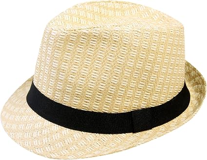 Bohemian Summer Straw Fedora Hat 