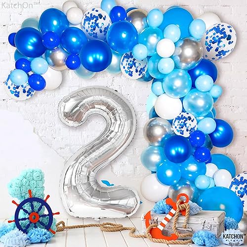 Miniatura 6 de KatchOn, Decoraciones plateadas de 2º cumpleaños – Gigante, 40 pulgadas, paquete de 18 | Decoración de segundo cumpleaños para niña | Globo plateado