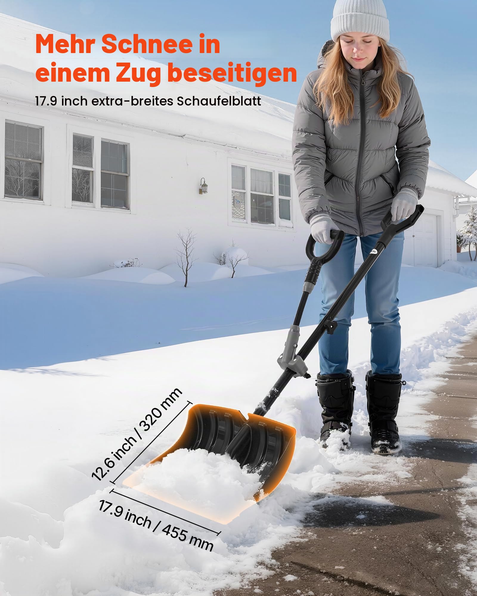 VEVOR Schneeschaufel und Schneebesen