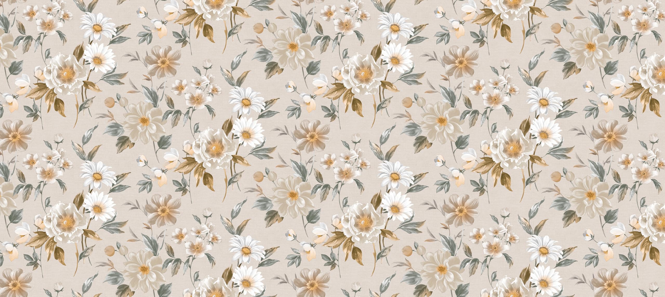 PVC Tischdecke Margo BEIGE Meterware Wachstuch Eckig Breite & Länge wählbar abwaschbar, Größe:140 x 2500 cm