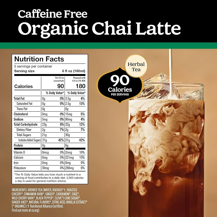 Amazon.com : Yogi Barista Caffeine-Free Organic Chai Latte - 32