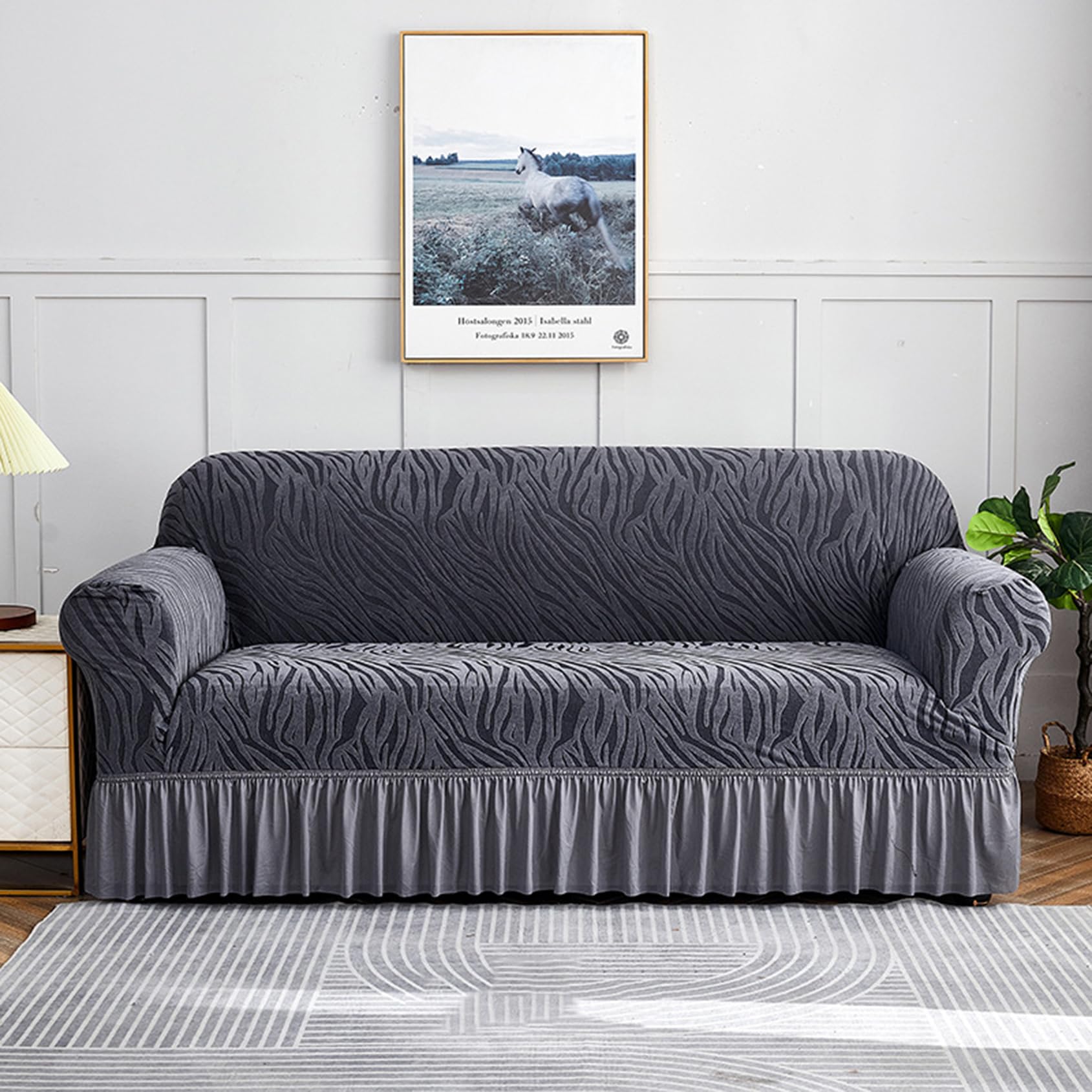 Pers A 1/2/3/4 Seater Sof Cover, Thick Stretch Sof Slipcover Ll-Inclusive Dustproof Sof Covers Living Room Chair Covers Washable Furniture Protector Cover(Size:2 Seater(145-185Cm),Color:a)