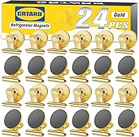 Vista 38 de Grtard Paquete de 24 clips magnéticos resistentes, clips magnéticos para refrigerador, imanes de refrigerador con clip, clip magnético fuerte sin