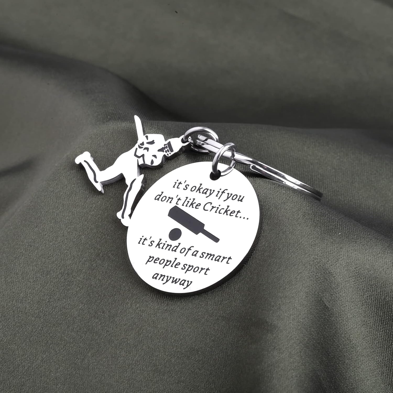 Gzrlyf Cricket Keychain: Funny Cricket Player Gifts for Lovers & Coaches image 4