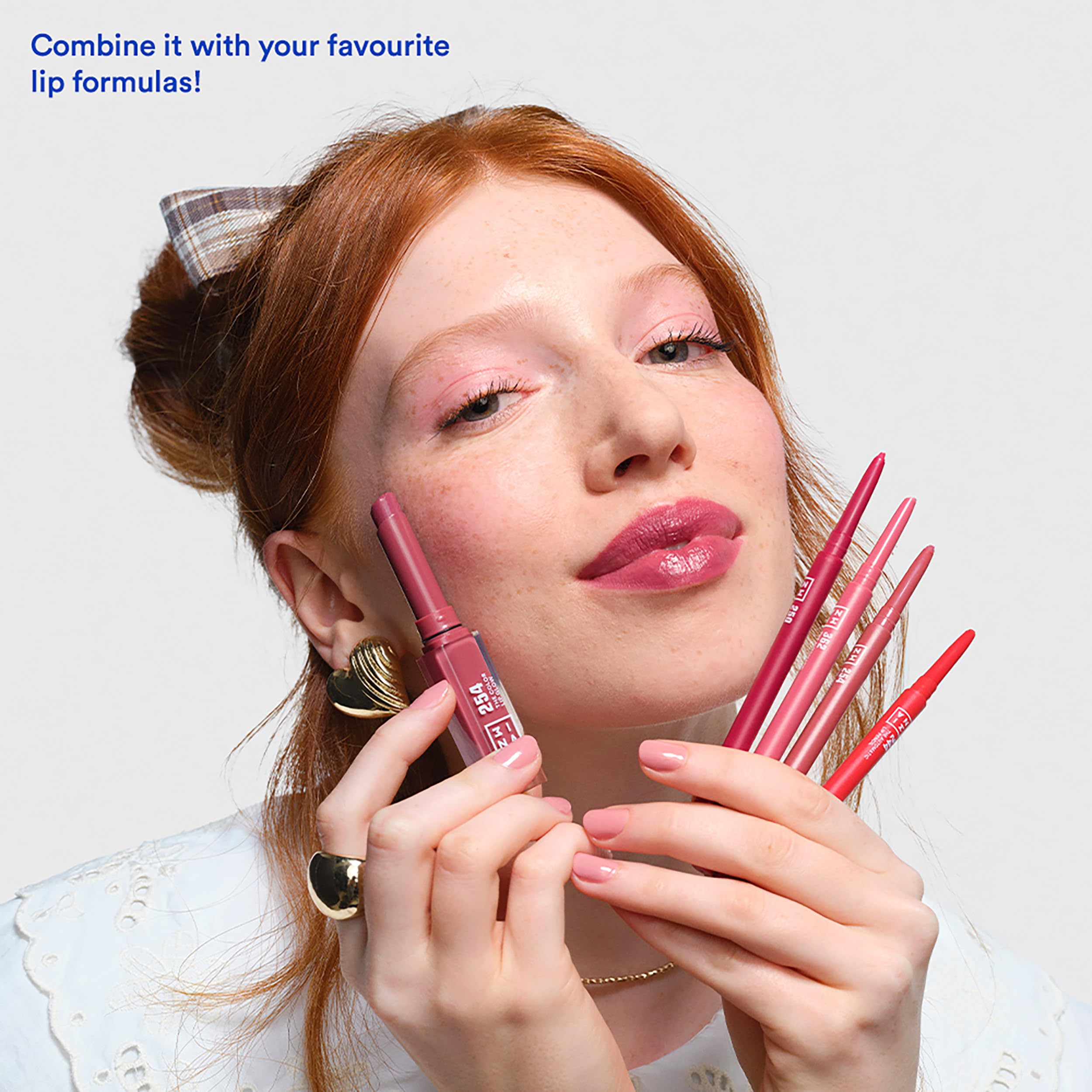 3INA MAKEUP - The Automatic Lip Pencil 900 - Schwarz Lippenkonturenstift Wasserfest - Lipliner für Vollere Lippen - Automatischer Lippenkonturenstift - Vegan - Cruelty Free